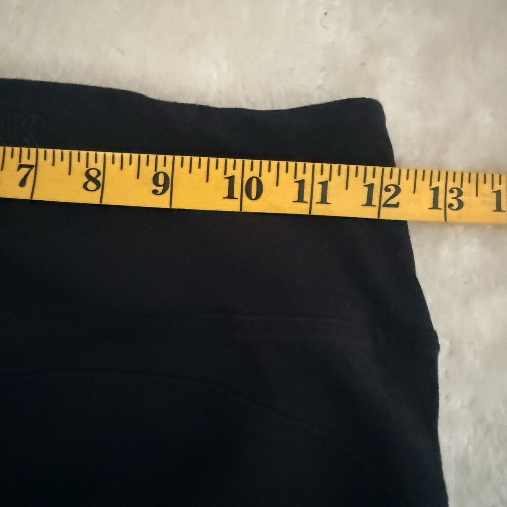 VS Pink Leggings M Black Cotton V Crossover Full Length Activewear Gym Casual - Picture 7 of 9